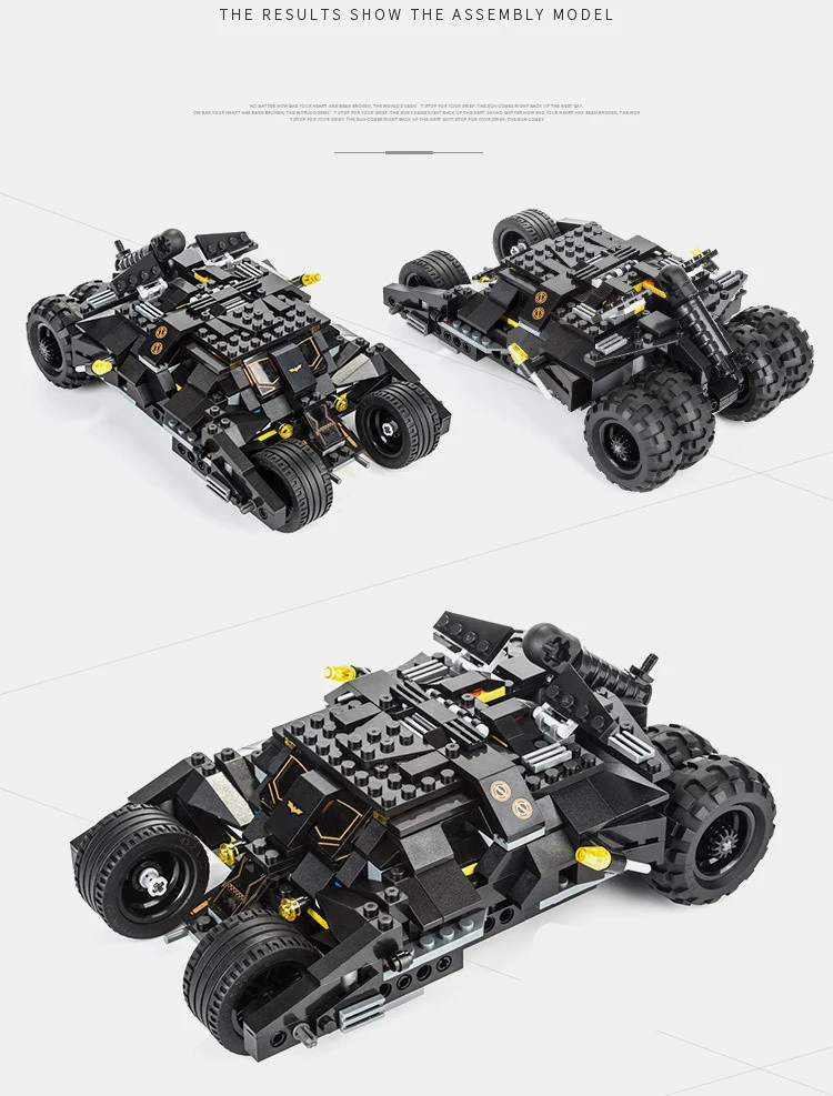 DC Superheros Batmobile автомобиль строительный блок Бэтмен Джокер фигурка кирпич