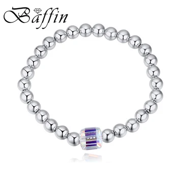 

2017 Beads Charm Bracelet Bangle For Women Crystal Pulseira Women Party Wedding Indian Jewelry Made With Swarovski Elements