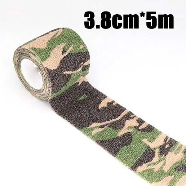 3.8CM 5M Спортивный эластичный бинт, камуфляжные кинезиологические эластичные ленты, самоклеющиеся защитные накладки на лодыжки, колени запястье - Цвет: 3.8CM 5M