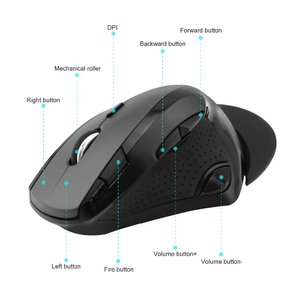  Delux T9 Gaming Keyboard Mouse Combo Single/One Hand Wired Keypad Wireless 9 Buttons 2400DPI Mice S