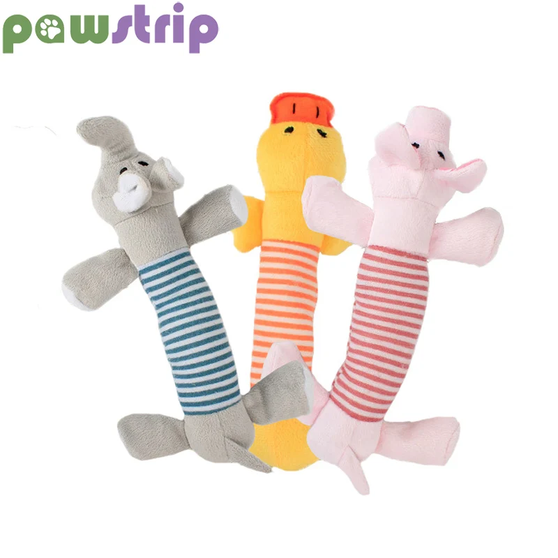

pawstrip 1pc 27cm Soft Plush Dog Toys Bite Resistant Cartoon Dog Squeaky Toy Funny Pet Puppy Chew Toys For Dogs petshop