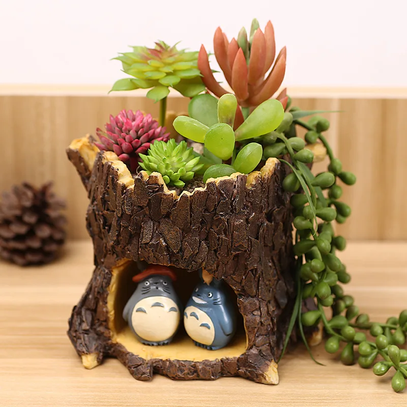 Image Resin Flowerpot Decoration Fashion Crafts Forest Tree Stump Pots Succulents