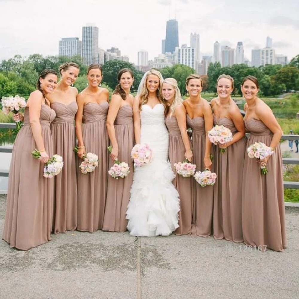 Light Brown Bridesmaid Dress_Bridesmaid Dresses_dressesss