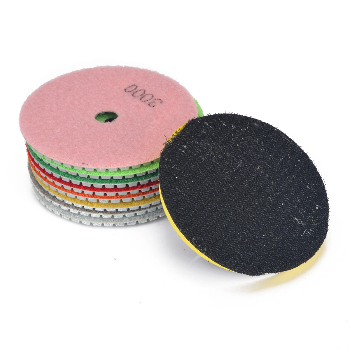 Diamond Polishing Pads 4 inch 1Pc Wet Buffing Pad Sets for Stone Marble Granite Glass Travertine Concrete Polishing 30 Girt