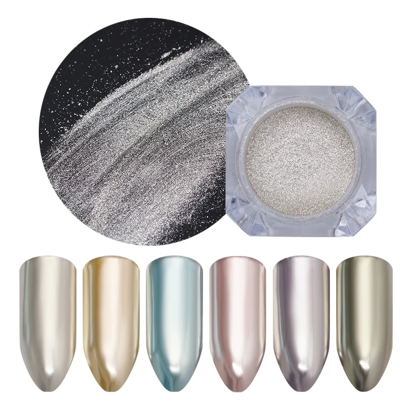 

Champagne Nail Glitter Powder Mirror Shining beauty Design Nail Chrome Pigment Dust Nail Art Decorations Powder for Fake Nails