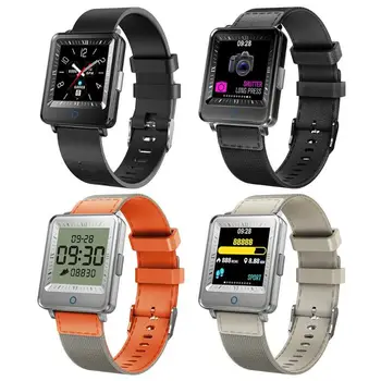 

ALLOYSEED Business Smart Watch Men Clock Bluetooth 4.0 Waterproof IP67 Heart Rate Blood Pressure Smart Bracelet for Android IOS