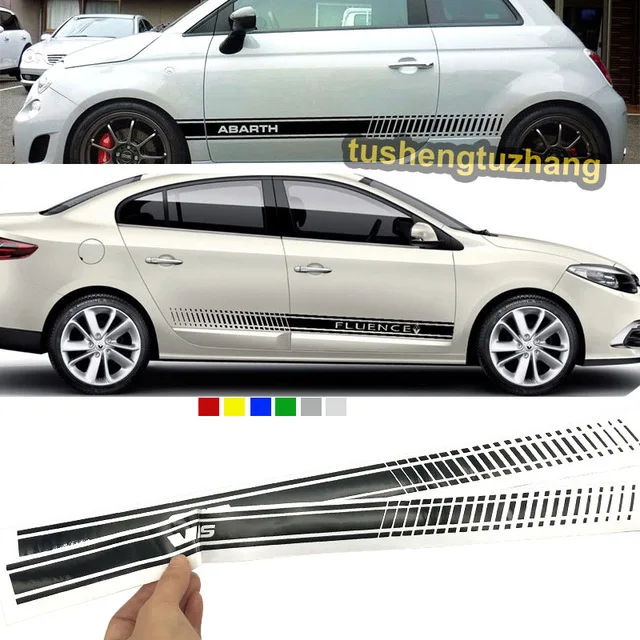 2 шт. стикер с боковой юбкой для Skoda VIRS Octavia Fabia Rapid Yeti Superb Octavi|Наклейки на