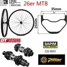 DT Swiss 350 концентратор серии 26er для горного велосипеда, карбоновые колеса для бескамерного готового MTB колеса 35 мм* 25 мм для XC AM китайский