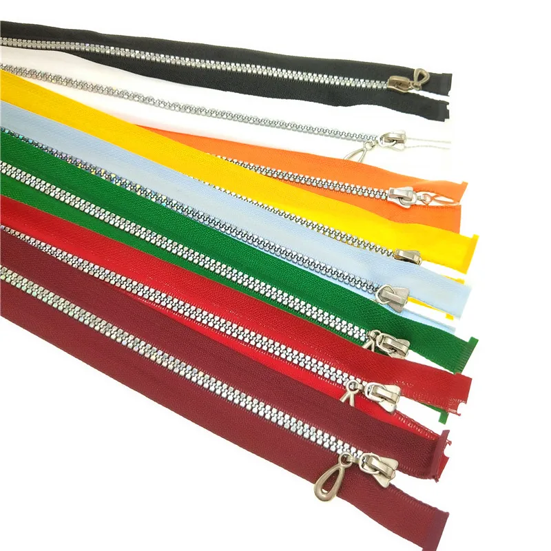 

CNCRAFT 8Pcs sparkling 5# High Quality Colorful Open-End Resin Zippers Tailor Garment Bags Home Textile Sewing Crafts U PICK