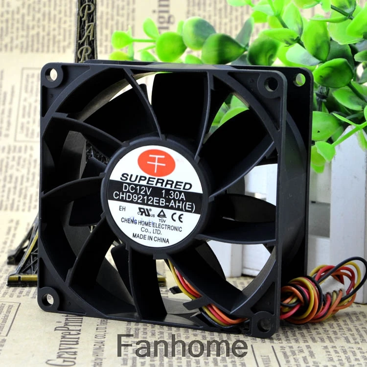 For new thousand red 9038 4 line 12V 1.30A 9 cm mining machine cooling fan CHD9212EB-AH (E) | Компьютеры и офис
