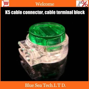 

Good quality,50pcs K5 Wire Connector,K5 cable connector,network cable terminal block for Telephone telecom Cable Free Shipping
