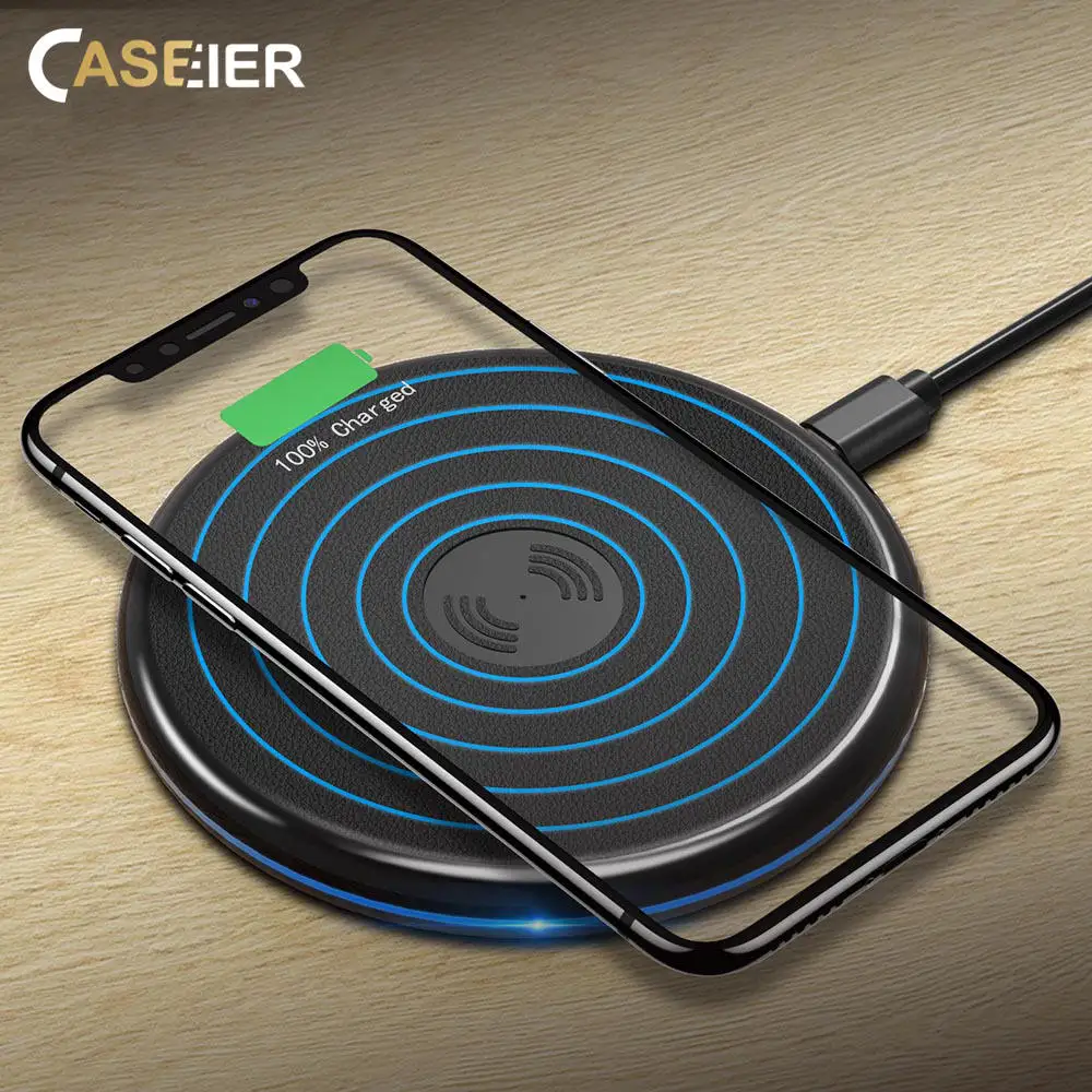 

CASEIER Wireless Charger For Samsung S10 S9 S8 Plus For iPhone X XR XS MAX Charger Wireless Fast Charging cargador inalambrico