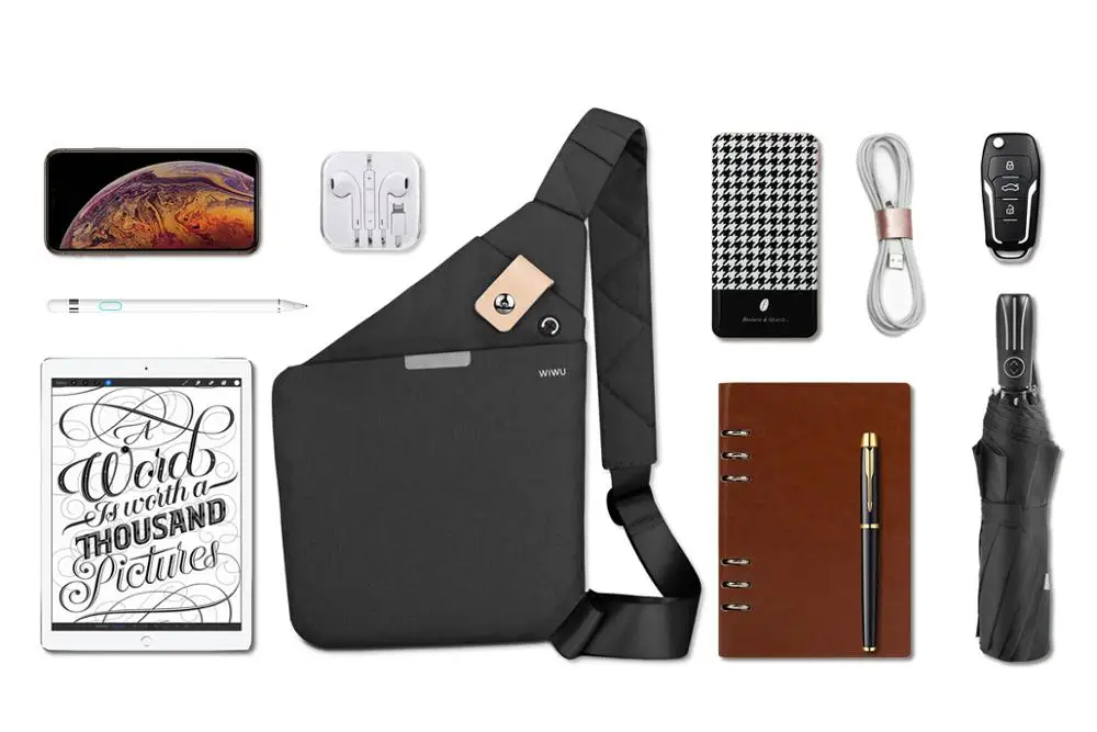 WIWU сумка для планшета для iPad 9,7 дюймов, водонепроницаемая нейлоновая сумка через плечо для Xiaomi mi pad 4, Противоударная сумка через плечо для iPad mi ni