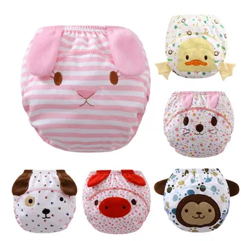 

On Sale girl boy underwear Free shipping baby diaper Newborn cartoon panties waterproof Learn train 1pc,6pcs/lot 0-2y unisex