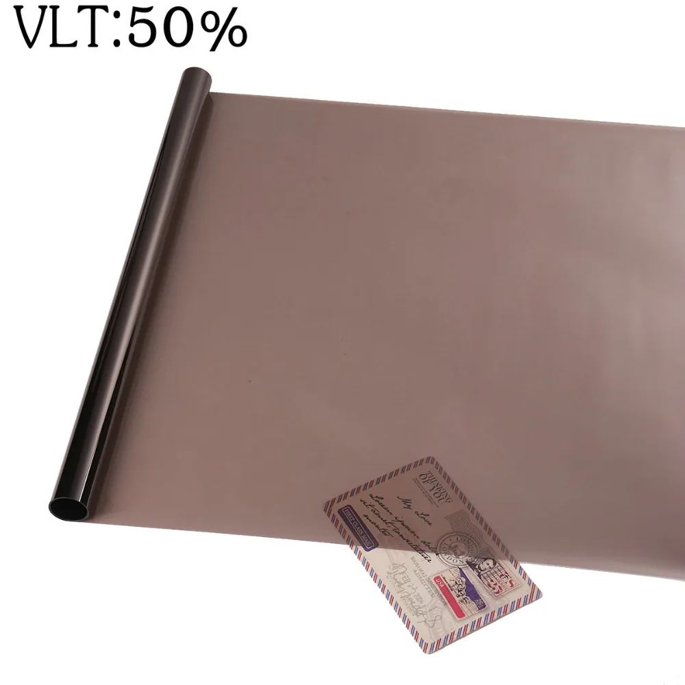 50 см x 300 темно черная пленка для окна автомобиля VLT 50% рулон 1 слойный