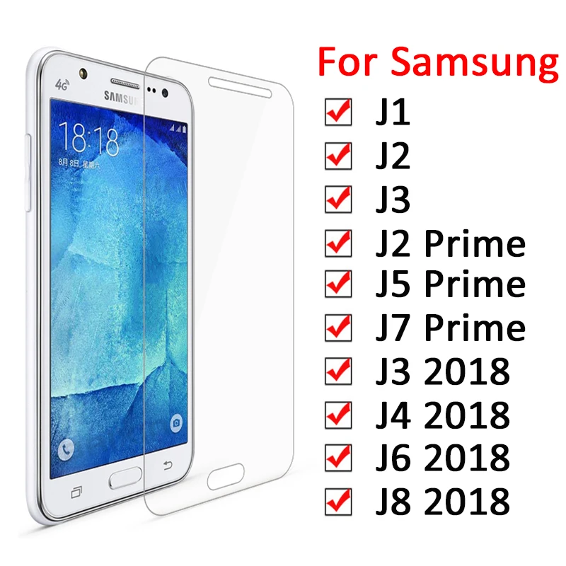 Защитное стекло для Samsung J7 j5 j2 Prime J1 J3 J4 J5 J6 закаленное Galaxy 3j 6j 4j 2j защита экрана 8 4 2 J