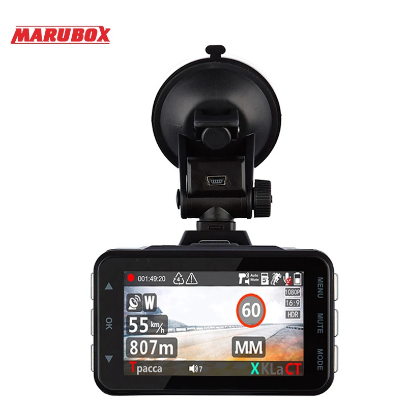 Pаспродажа ZENISS Лидер продаж Marubox Автомобильная камера DVR Радар детектор font b GPS b font регистратор 3в1 HD1296P 170 градусов Автомобильный видеорегистратор для России M610R