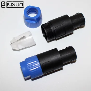 

50Pcs/lot Speakon NL4FC Blue 4 Pin Male Plug Compatible Audio Cable Connector