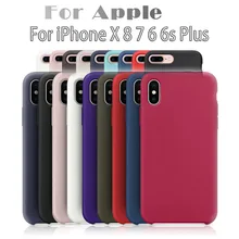 

7 case silicone original Official for iphone x 7 8 Plus cover protective fashion luxury case for iphone x 6 6s Plus Cases