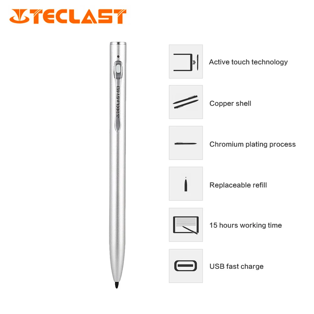 

Original TL-T10S For Original Teclast X5 Pro/Tbook 10S/Tbook 16 Power/Tbook 16 Pro Active Stylus Pen with Multi-function Buttons