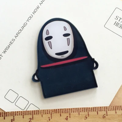 Anime  Spirited Away Faceless Men Cosplay Acrylic Badges No Face Brooch Pin Backpack Clothes Cute Decoration Brooches (2)