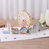 38 Styles Floats 3D Pop Up Ferris Wheel Cake Star Moon Ice Castle Greeting Card Valentine Christmas Envelope Birthday Invitation ► Photo 3/6