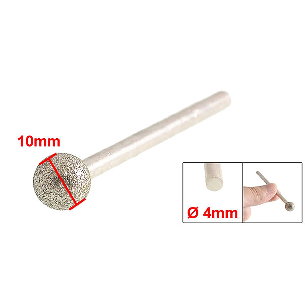 PROMOTION!4mm x 10mm Round Ball Tip Diamond Burr Mounted PoInt Buffing
