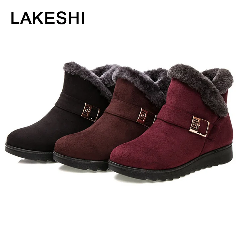 

2019 Fashion Snow Boots Women Boots Warm Fur Women Ankle Boots Female Winter Boots Winter Shoes Women Shoes Bota Women Booties