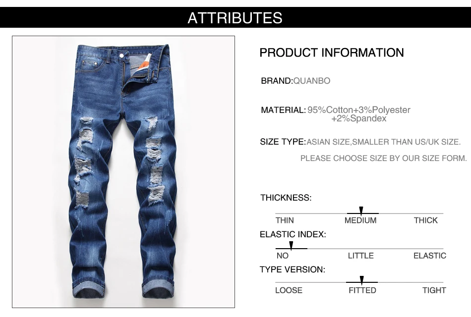 2019 Новое поступление стильная рваность джинсы мужские Slim Fit Straight плиссированные джинсовые штаны тенденция Винтаж джинсовая брендовая