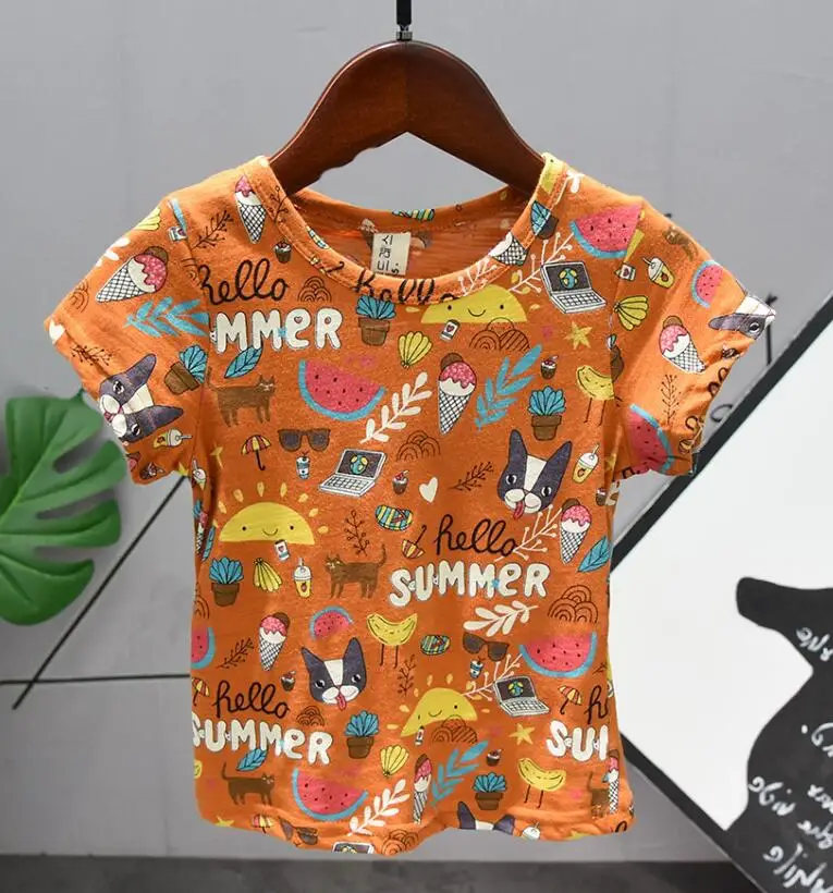 Softu/комплект одежды для маленьких мальчиков, летняя одежда для младенцев футболки с короткими рукавами Топы, штаны детские костюмы для бега для мальчиков от 2 до 6 лет - Цвет: T-shirts