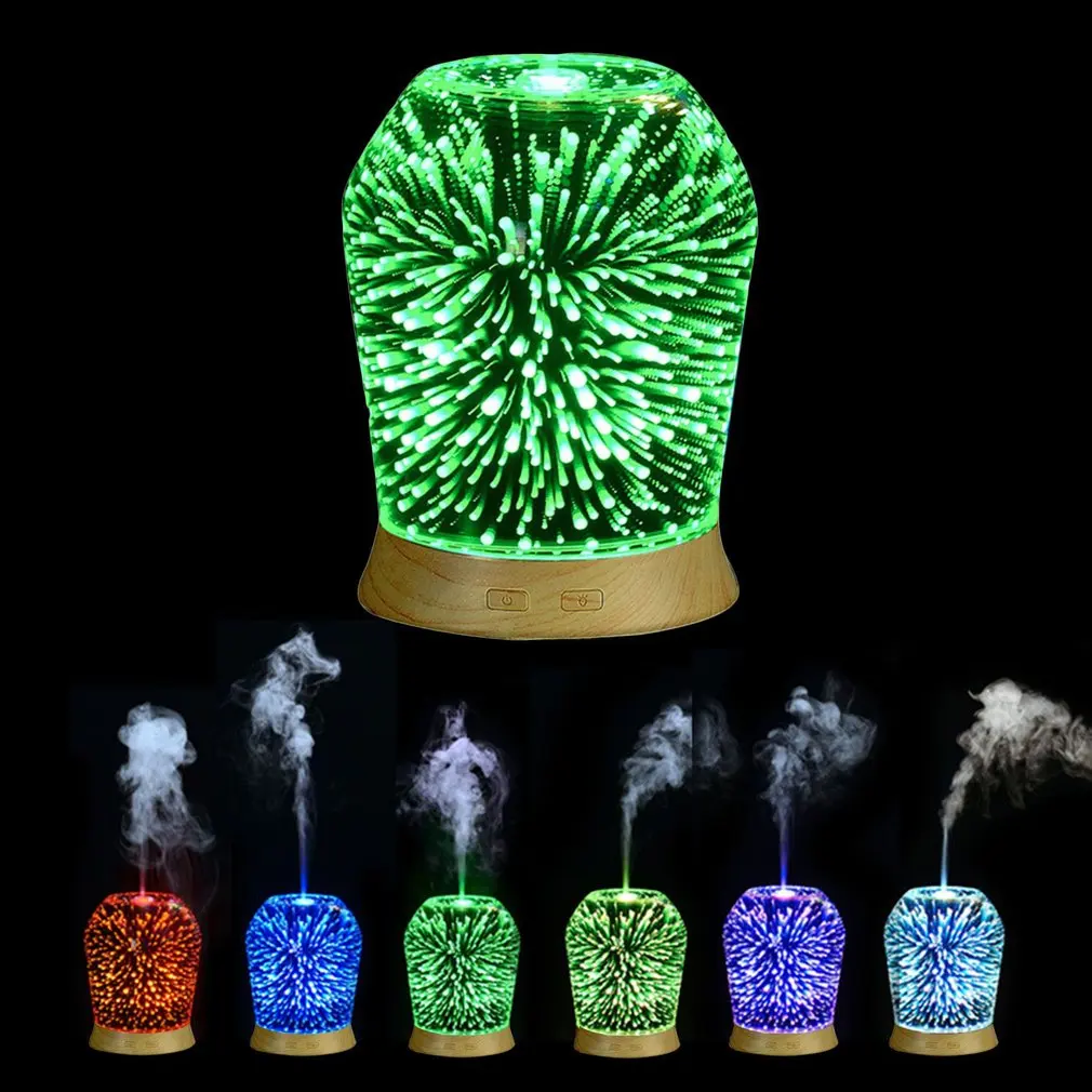 

NEW 100ML Compact 3D Effect Light Essential Oil Aroma Diffuser Ultra Quiet Ultrasonic Humidifier Aromatherapy Mist Maker