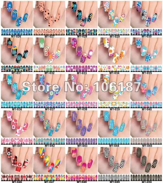

NAIL ART WRAP WATER STICKERS TRANSFERS 100Pcs Nail decals STICKERS FREE SHIPPING