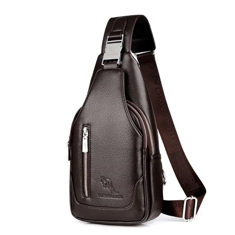 KANGAROO Brand Messenger bag Single Chest Bag Leather Men Crossbody