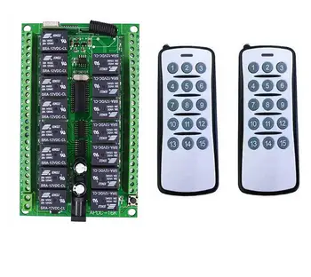 

DC 12V 24V 15CH 15CH Relay RF Wireless Remote Control Switch System Transmitter and Receiver 315mhz 433MHZ Control lamp