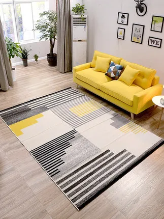 Простой современный журнальный столик для гостиной, прикроватный ковер для спальни, покрывало с геометрическим рисунком, прямоугольный домашний журнальный коврик