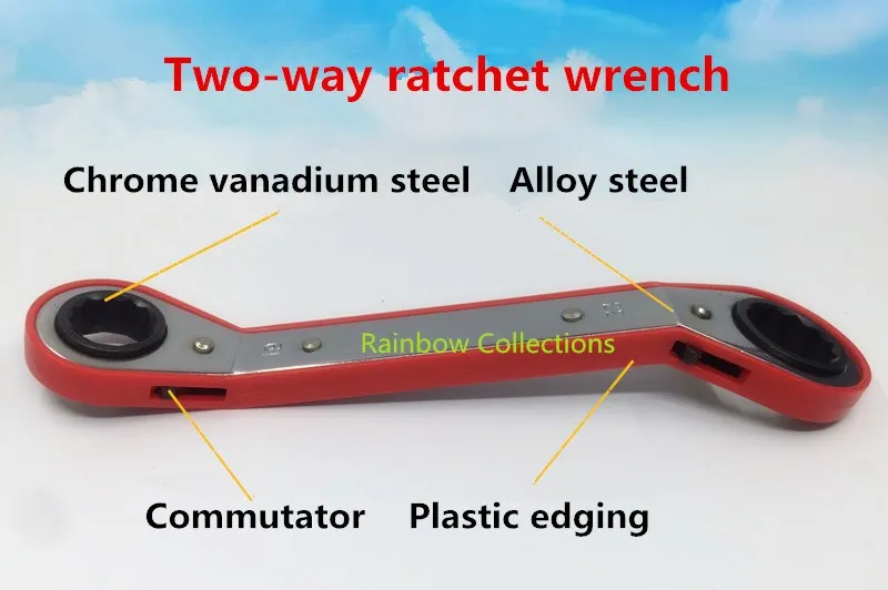 11size Twoway Ratchet Wrench Metric Rapid Labor Saving 12 Angles