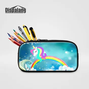 

3D Printing Unicorn With Rainbow Pencil Case For Boys Girls Mini Zipper Pen Bag Box Women High Quality Cosmetic Cases Makeup Bag
