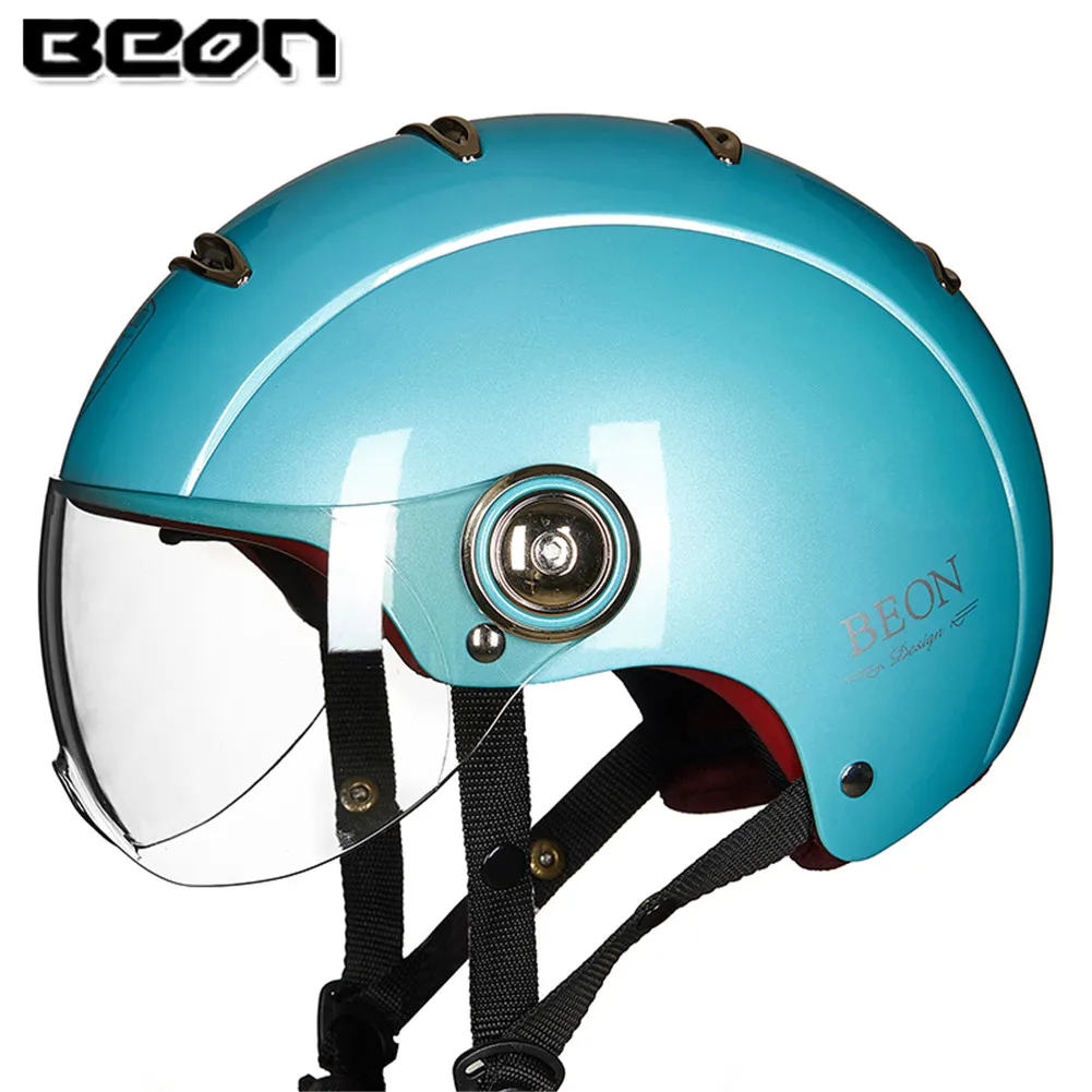BEON мотоциклетный шлем скутер с открытым лицом Capacete Casco мото шлемы для мужчин и