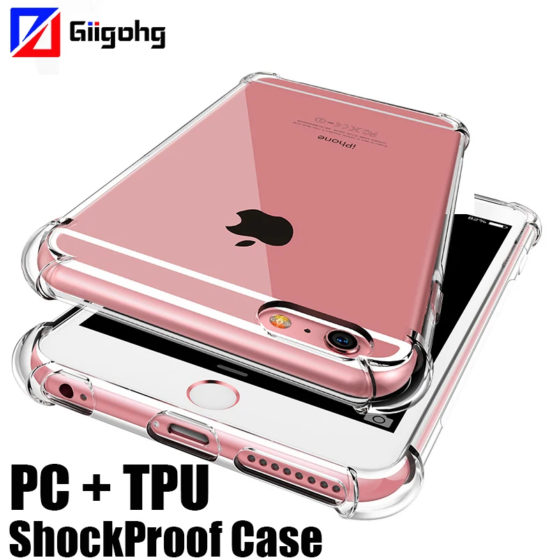 

DropProof Gasbag Hard PC+TPU Soft Case for iphone XS XR MAX 10 X 6 6s 7 8 Plus XsMax Plastic+Silicone Clear Phone Cover Shell