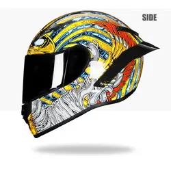 Полный уход за кожей лица мотоциклетный шлем мотокроссу с Радуга vr-шлем Casco де мотошлем DOT утвержден каск