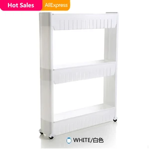 Multipurpose Shelf with Removable Wheels Crack Rack Bathroom Storage Storage Rack Shelf Multi-layer Refrigerator Side Shelf Multipurpose Shelf with Removable Wheels Crack Rack Bathroom Storage Storage Rack Shelf Multi-layer Refrigerator Side Shelf