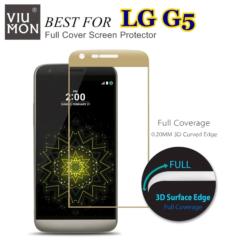 

Real 3D Curved Full Cover Tempered Glass For LG G5 SE Screen Protector Protective Film For LG H850 H820 LS992 H830 Front Case