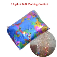 Профессиональная конфетти машина эффект 1 кг/лот оптом упаковка Золото Серебро ПЭТ конфетти для дискотеки DJ вечерние свадебные сцены декоративные