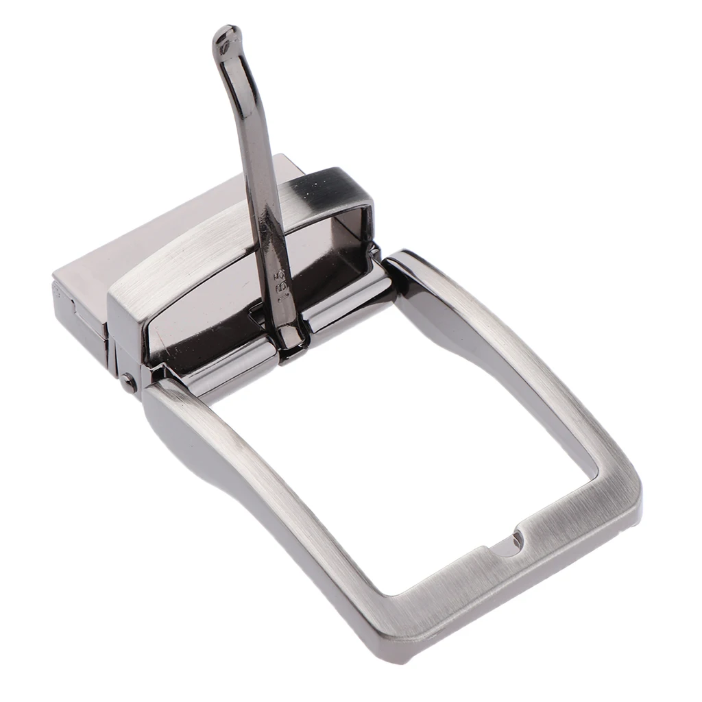 2Pcs Alloy Reversible Belt Buckle Single Prong Rectangular Pin Belt Buckle