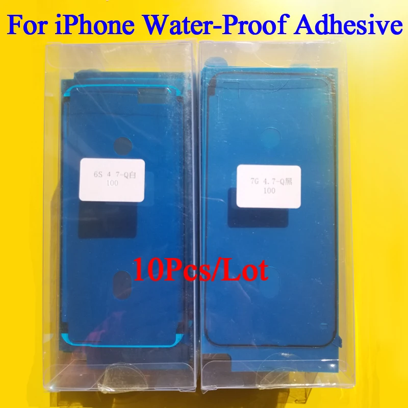 10 шт. водонепроницаемый клейкий стикер для iPhone X XR XSMAX 6S Plus 7 3M предварительно