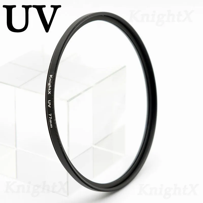 KnightX fld УФ cpl фильтр для SONY NIKON CANON camaras filtros fujifilm объектив obiettivi d700 alpha a77 52 55 58 67 77 поляризатор - Цвет: UV Filter