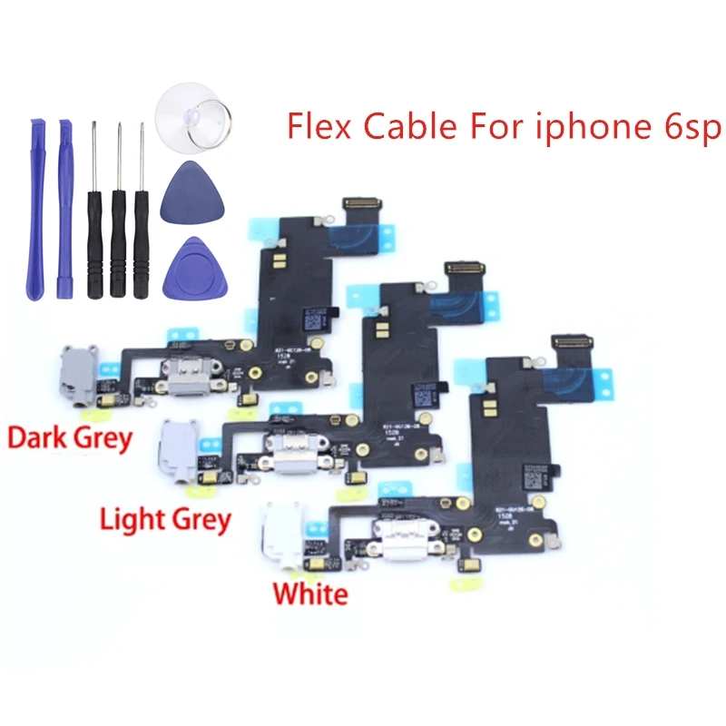 

1Pc High Quality USB Port Dock Connector iPhone 6s Plus Flex Cable Headphone Audio Jack Flex Ribbon With Free Assemble Tool