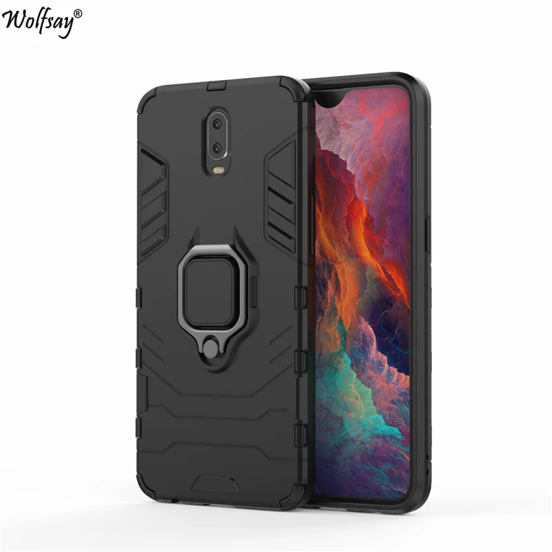 Wolfsay for OPPO R17 Case Car Holder Armor Cases Hard PC &amp Soft Silicone Cover With Magnet |