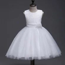 CAILENI Girls Evening Party Dress Flower Children Wedding Ball Gowns Birthday Party Princess Dress For 2-11Years Girls Frocks girls children s princess dress costume girls birthday wedding evening party long dress lace backless frocks 6 8 10 12 14 16 yrs