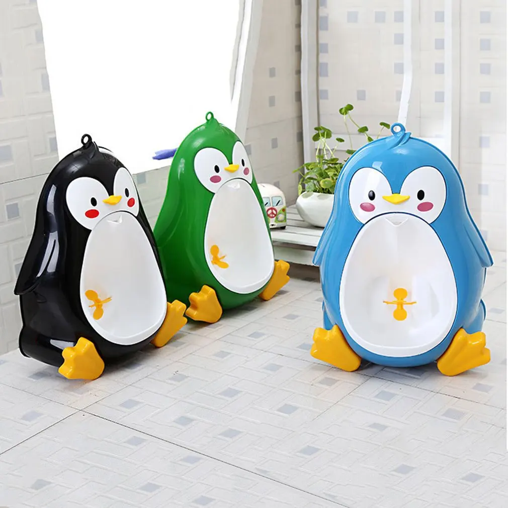 Милый Писсуар для маленьких мальчиков в форме пингвина, настенный установочный писсуары, туалет, тренировочный, вертикальный писсуар для